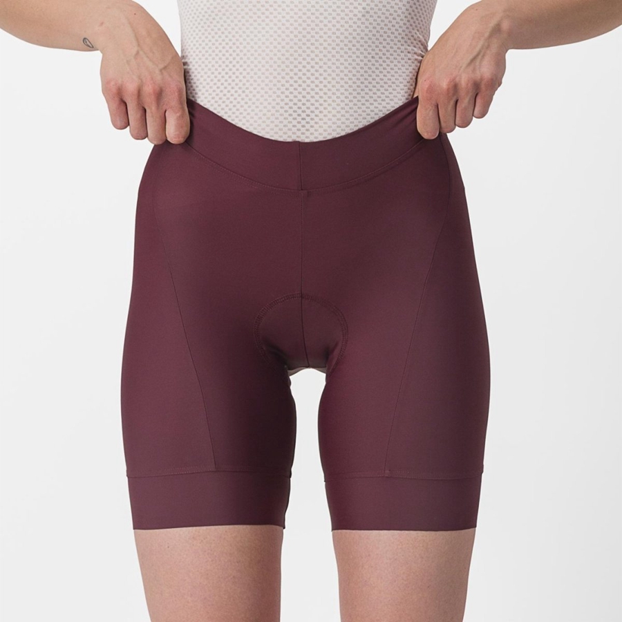 Short Castelli PRIMA Mujer Vino Oscuro Rojos | 841650-MUD