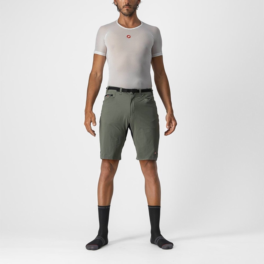 Short Castelli UNLIMITED TRAILGY Hombre Grises | 427108-CKP