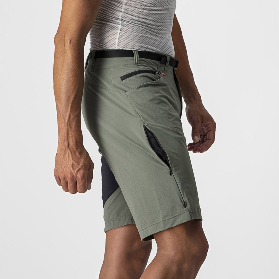 Short Castelli UNLIMITED TRAILGY Hombre Grises | 427108-CKP