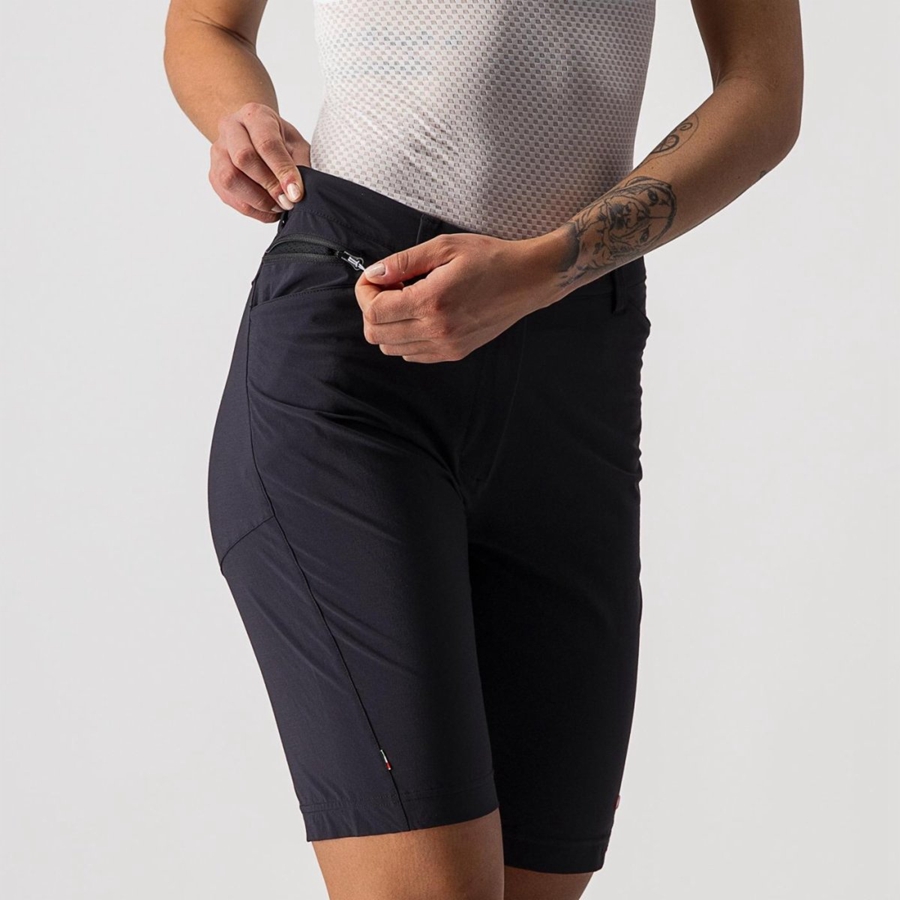 Short Castelli UNLIMITED WGY Mujer Negros | 461523-VAT