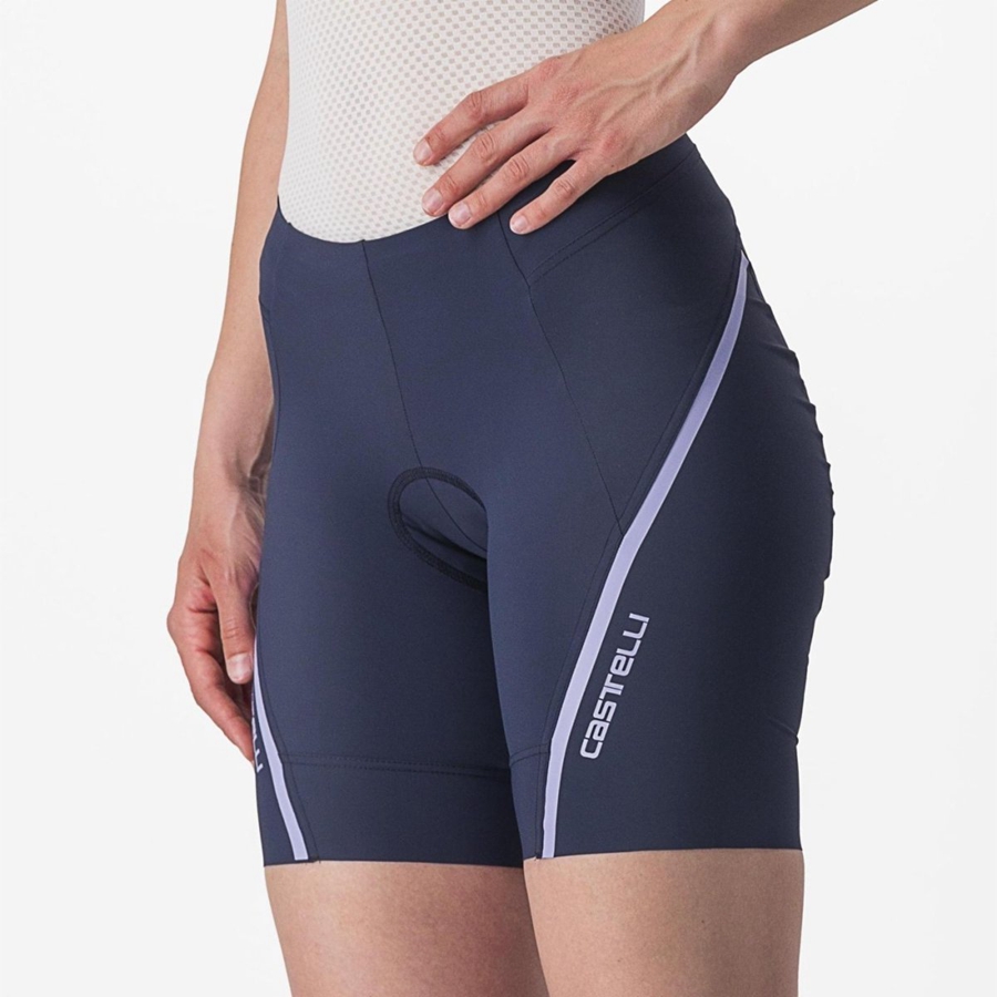 Short Castelli VELOCISSIMA 3 Mujer Azules Morados Blancos | 086794-XBC