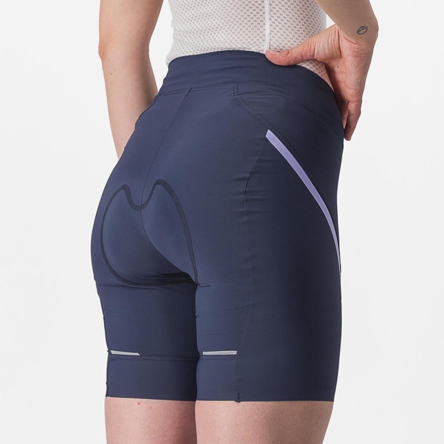 Short Castelli VELOCISSIMA 3 Mujer Azules Morados Blancos | 086794-XBC