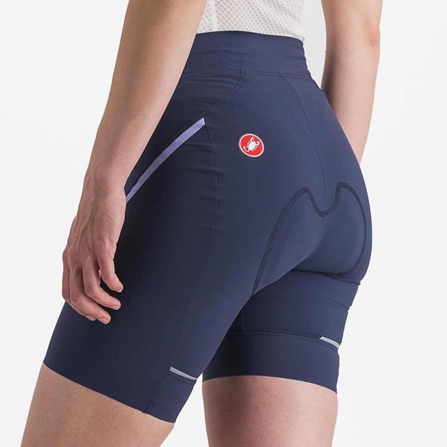 Short Castelli VELOCISSIMA 3 Mujer Azules Morados Blancos | 086794-XBC