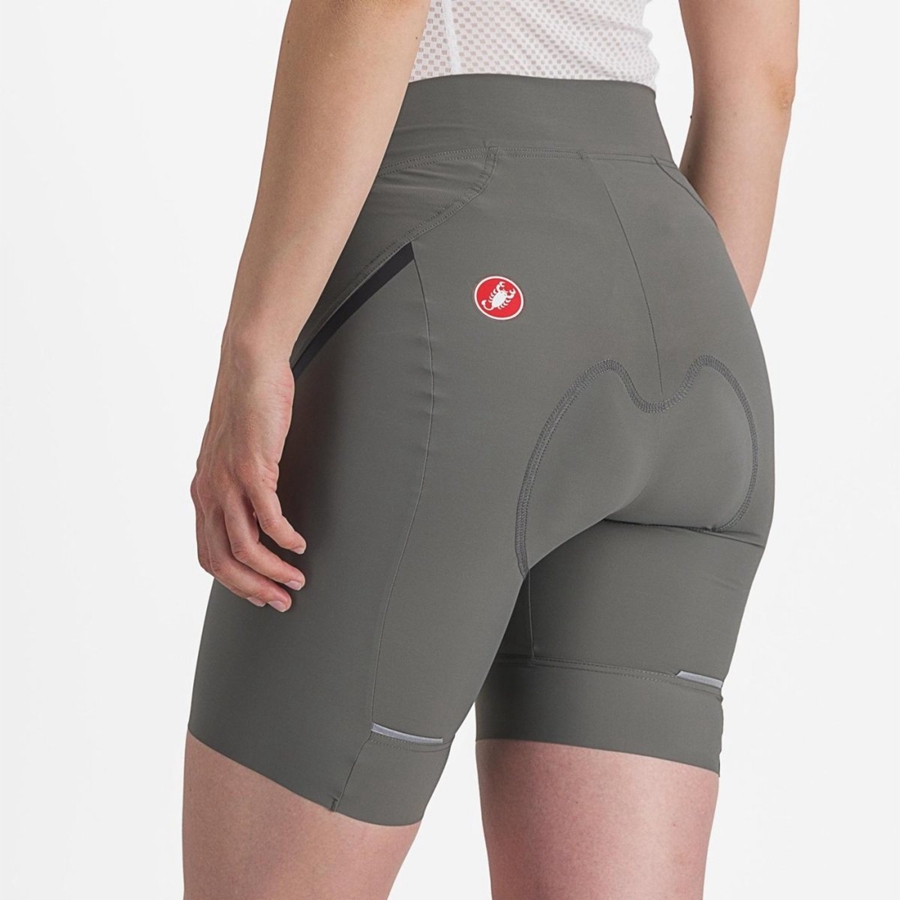 Short Castelli VELOCISSIMA 3 Mujer Grises Grises Oscuro | 713052-QRE