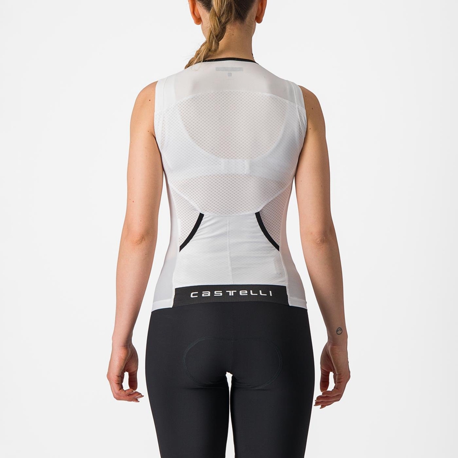 Trajes Castelli FREE 2 W TRI SINGLET Mujer Blancos Negros | 675923-DZX